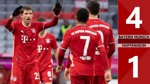 Bayern Munich vs Hoffenheim: 4-1 (Vòng 19 Bundesliga 2020/21)